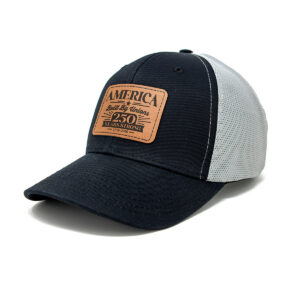 USA Made 6 Panel Contrast Meshback Hat - Chino