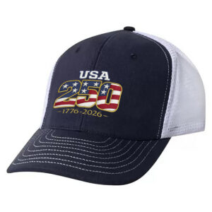 Union-Made White Meshback Snapback Hat