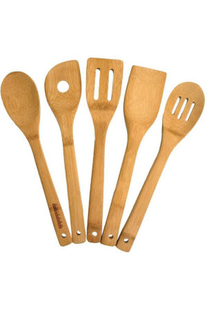 USA-Made 5-Piece Bamboo Utensil Set