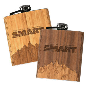 6 oz Wooden Flask